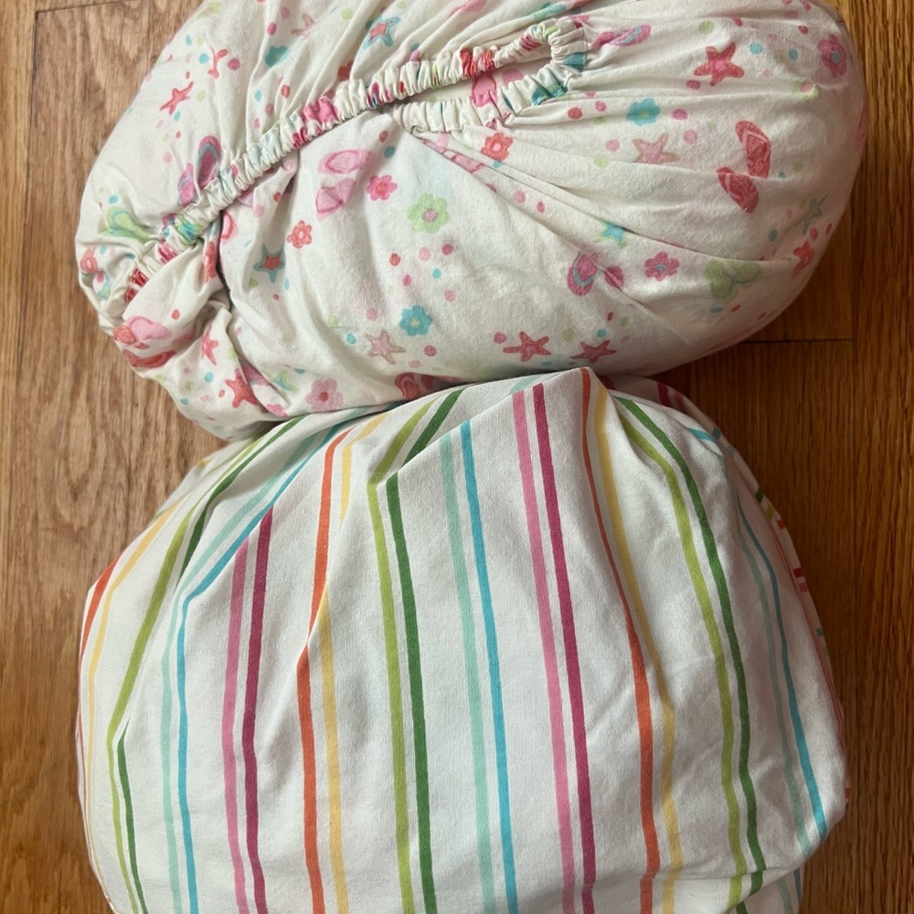Colorful Striped and Floral Fitted Sheets